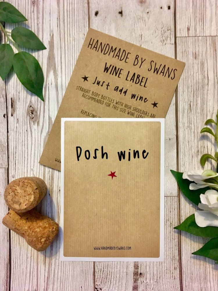 Posh wine, Wine Label