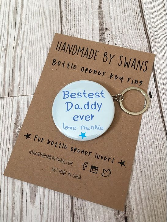 Personalised Bestet Daddy ever Bottle opener keyring