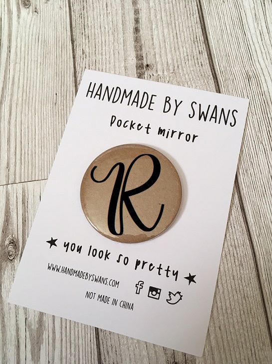 Personalised initial Pocket Mirror