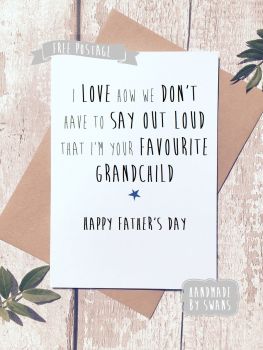 Favourite Grandchild Father's day Greeting Card