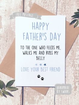 Happy Father's day love from the dog Greeting Card