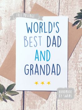 World's best Dad and Grandad Father's day Greeting Card