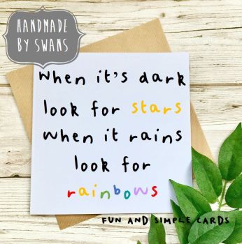 When it rains look for rainbows Square Greeting card