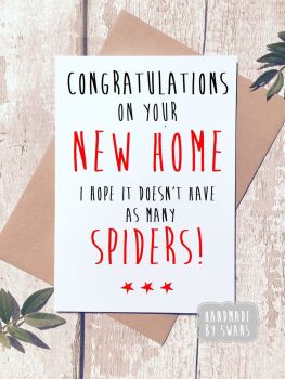 New Home no Spiders Greeting Card
