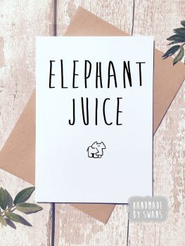 Elephant Juice (i love you) Greeting Card