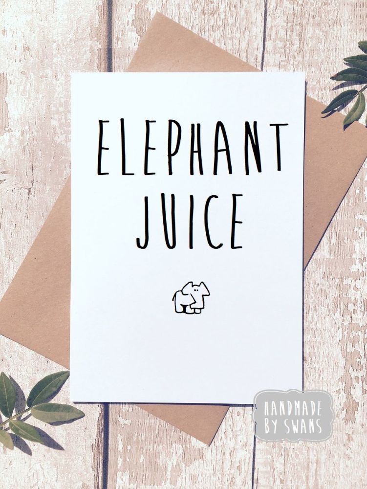 Elephant Juice (i love you) Greeting Card