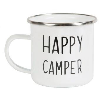 Happy Camper Enamel Mugs