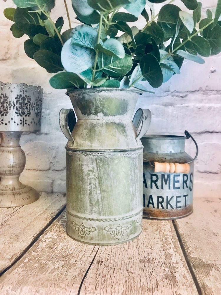 Small Vintage Zinc Churn