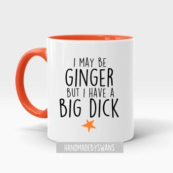 I may be Ginger but i have a big dick orange handle mug