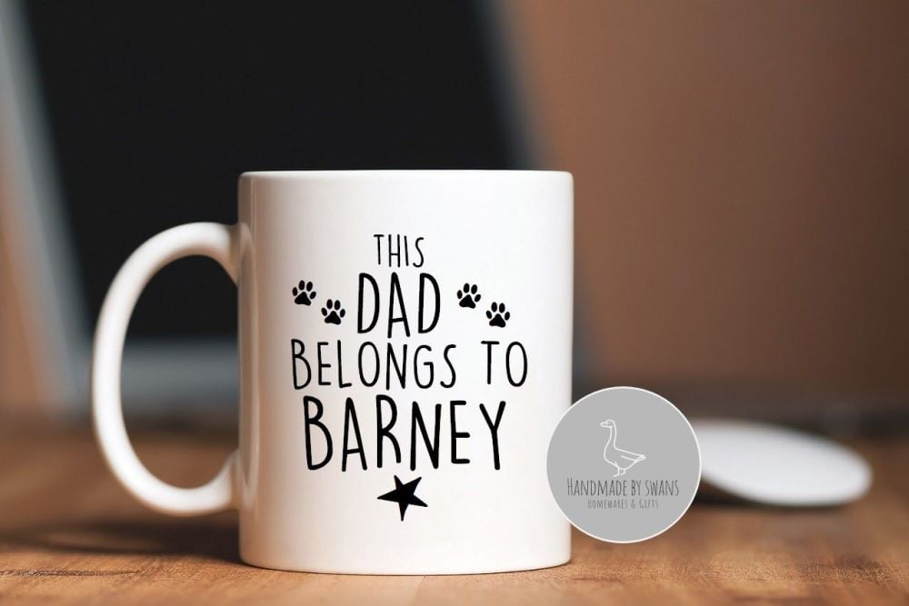 Personalised Dog Dad belongs to  mug
