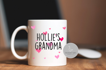 Personalised Grandma/ Nanna  hearts mug