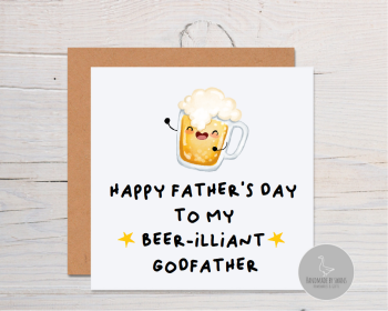 Beer-illiant Godfather Father's day  greeting card