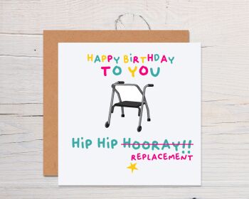 Happy Birthday to you. Hip Hip Hooray greeting card