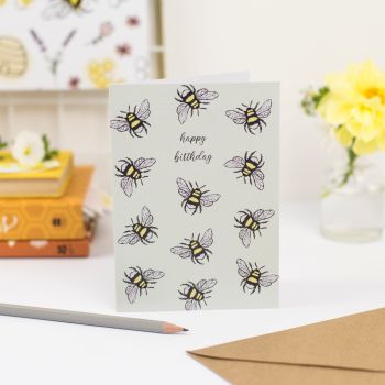 Buzzing Bees Birthday Card