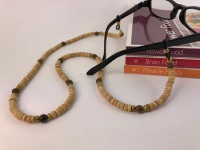 Natural & Brown Wood Tibetan Glasses Chain