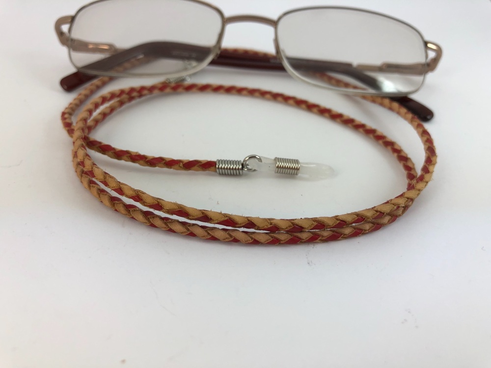 Braided Leather Glasses Chain 