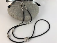 Black beaded Skull Glasses Chain