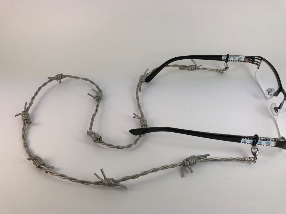 Barbed Wired Effect Leather Glasses Chain