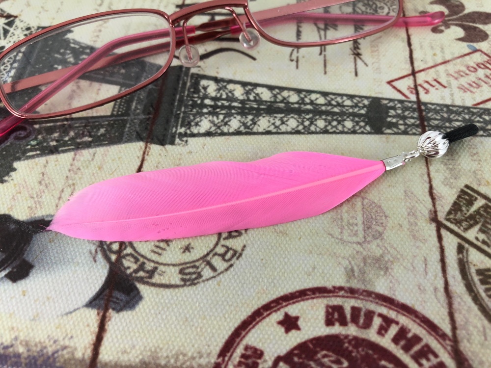 Pink Feather Charm