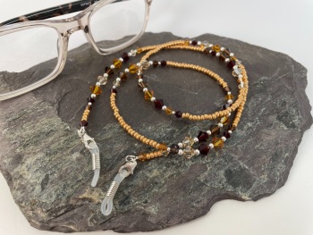 Gold Swarovski Crystal Glasses Chain