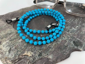 Turquoise Lava Bead Glasses Chain