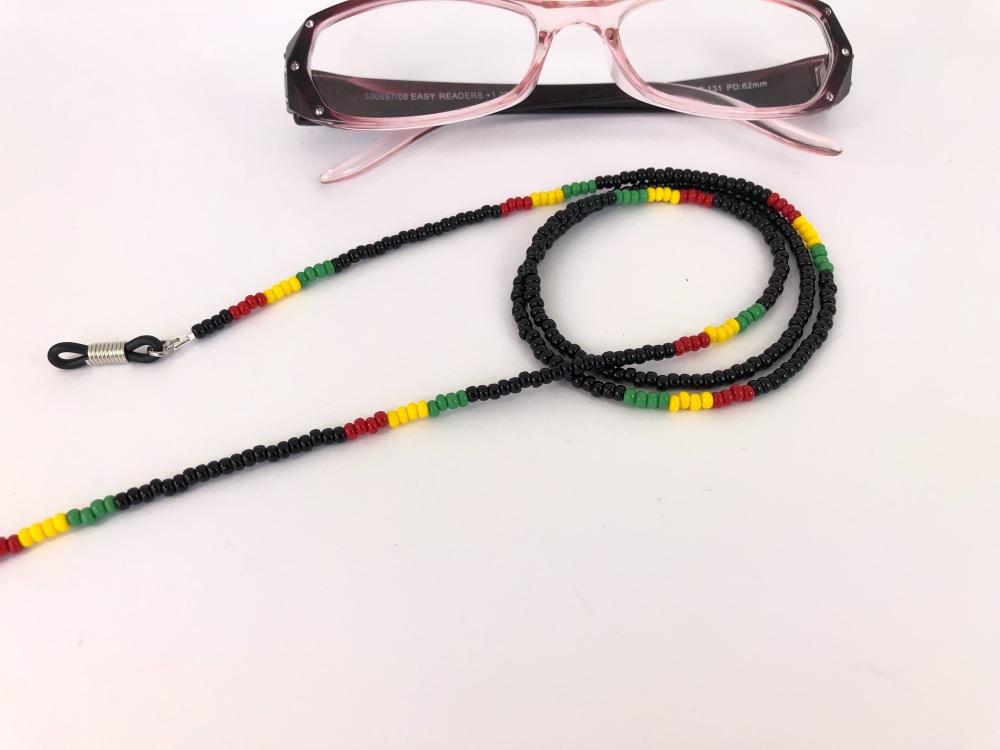 Rasta Seed Bead Glasses Chain