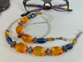 Funky Blue & Orange Acrylic Glasses Chain