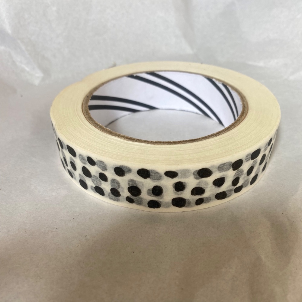 White Dalmatian patterned paper tape