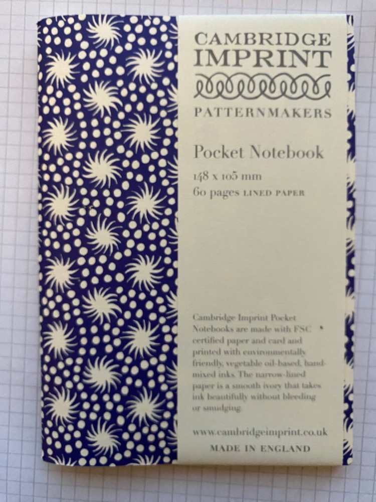 Cambridge imprint packet notebook in blue