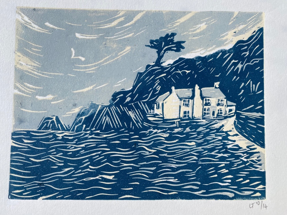 The Mill House Linocut
