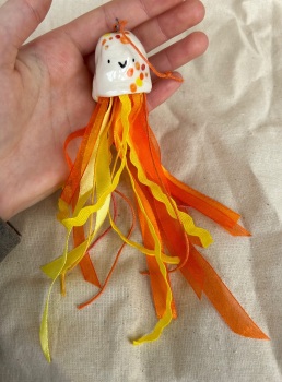 Orange and yellow jellyfish