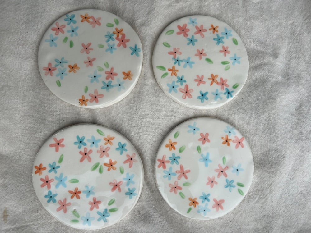 Floral coasters