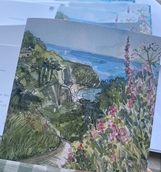 Greetings card - Coast path to lee bay