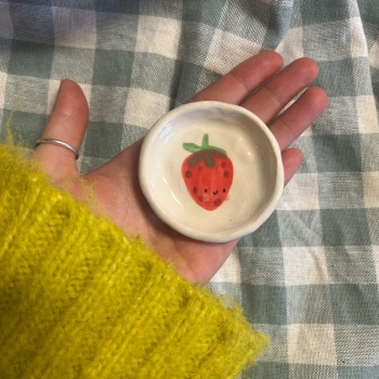Strawberry trinket dish