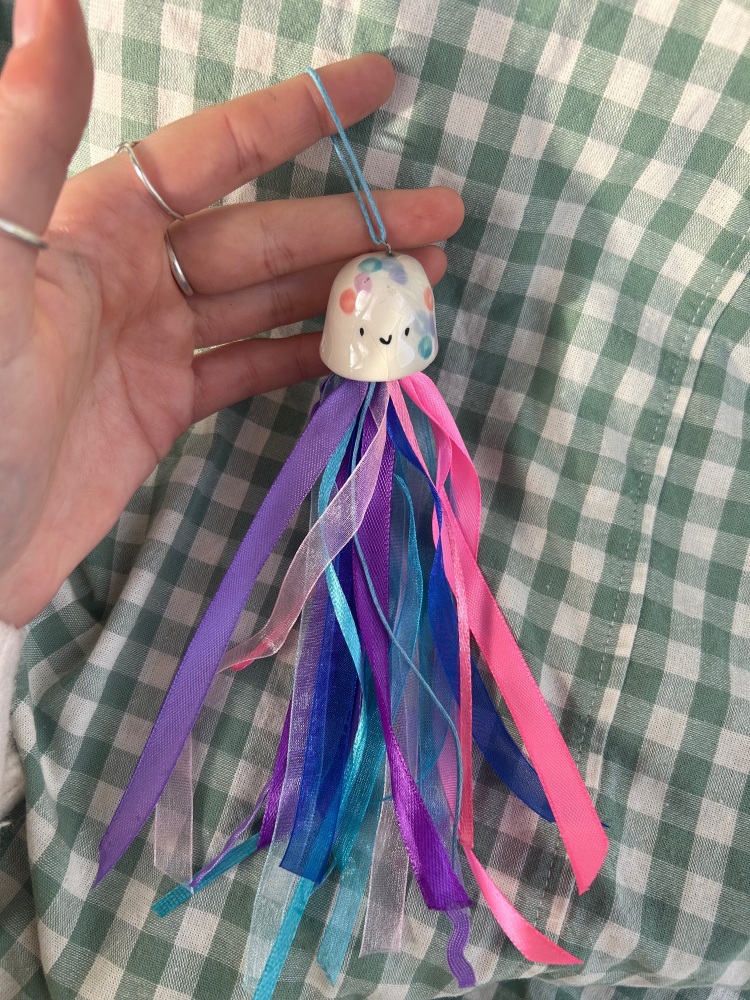 White and pink/purple jellyfish