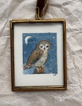Mini framed Watercolour Owl