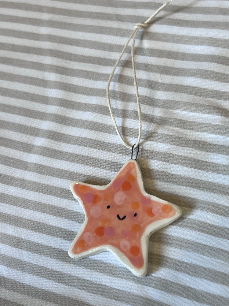 Starfish hanger ( orange )