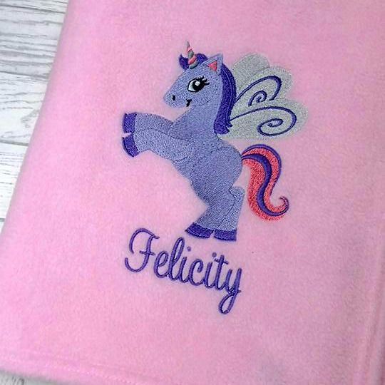 Prancing Unicorn Fleece Blanket