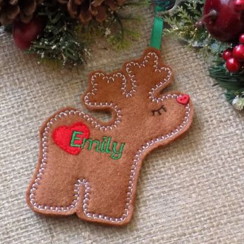 Reindeer Girl Personalised Christmas Ornament