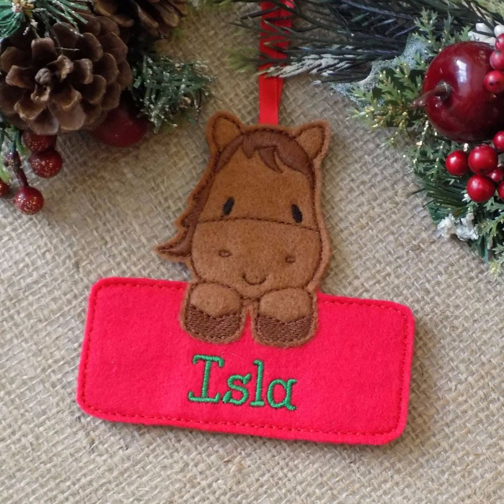 Personalised Horse Christmas Ornament