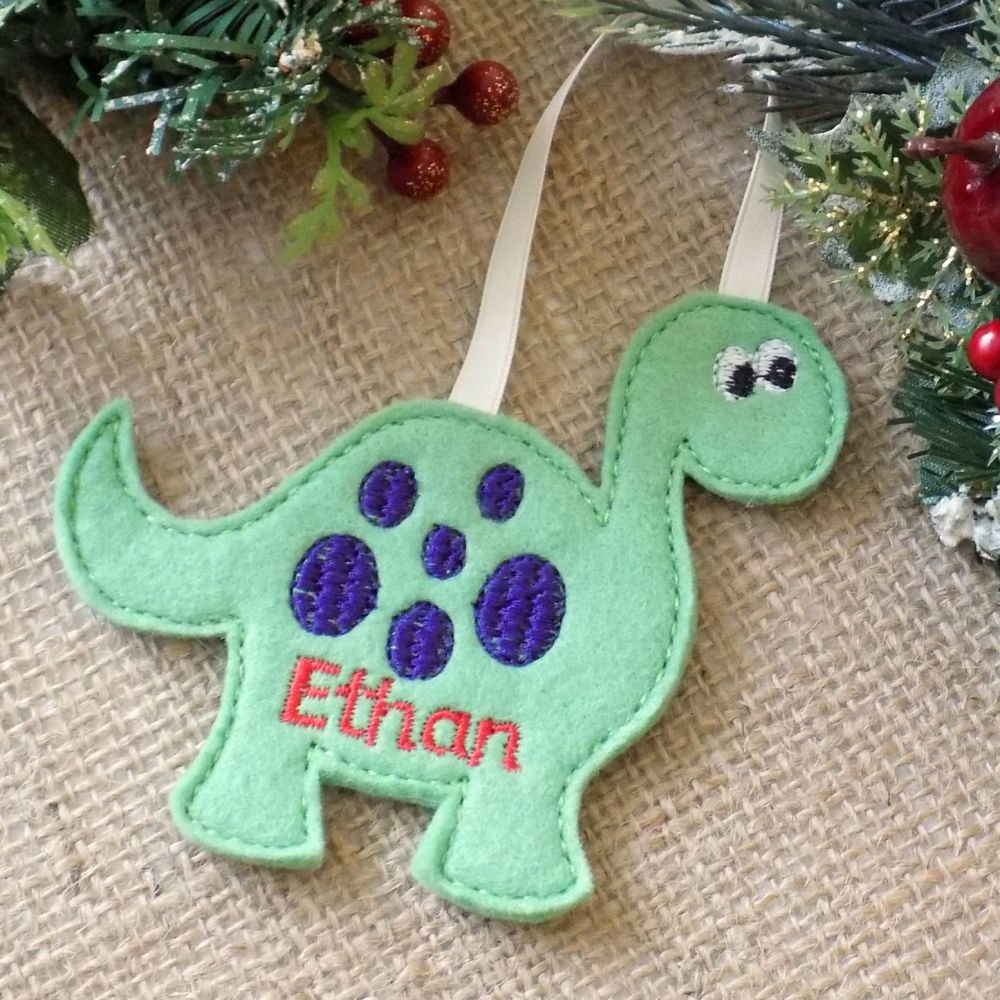 Personalised Dinosaur Christmas Ornament