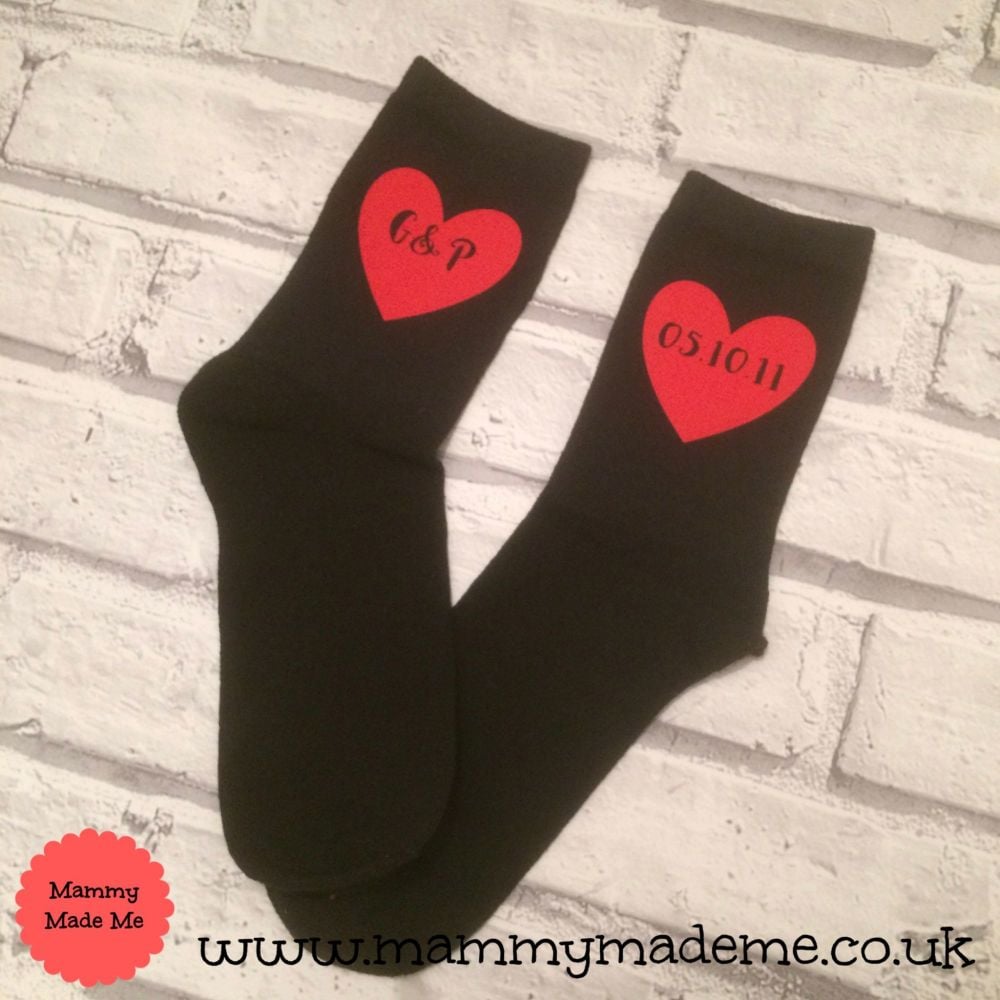 Personalised Heart Initial Socks