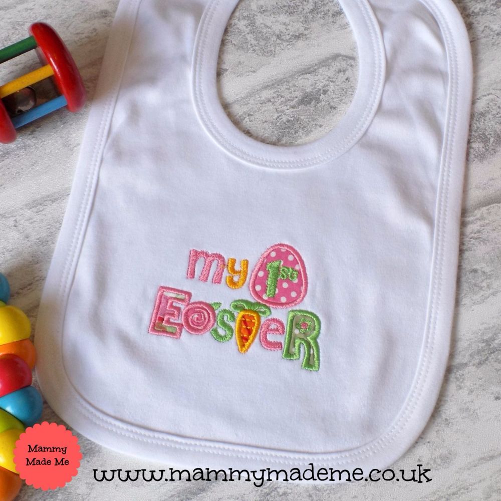 My First Easter Embroidered Bib 