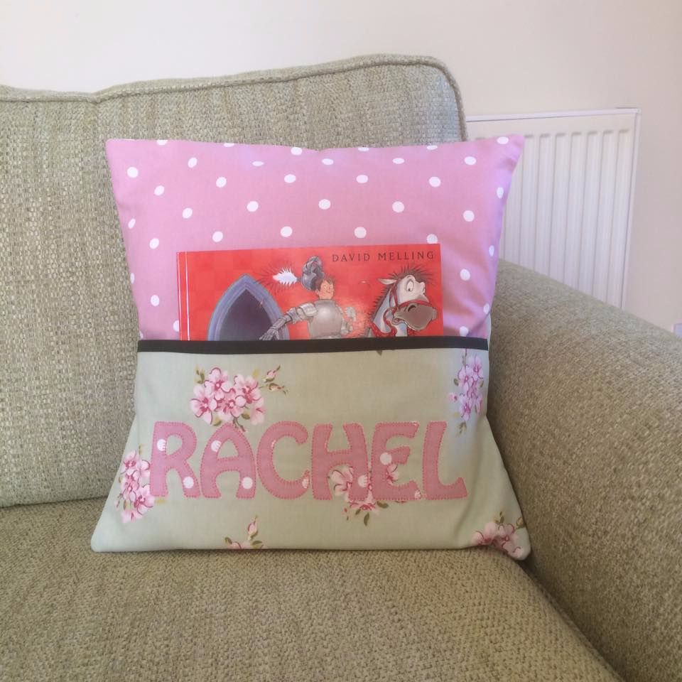 Personalised Story Time Cushion - Pink BlossomDesign
