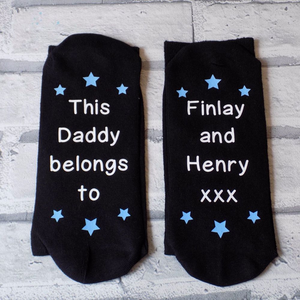 This Daddy / Grandad etc Belongs To Personalised Socks