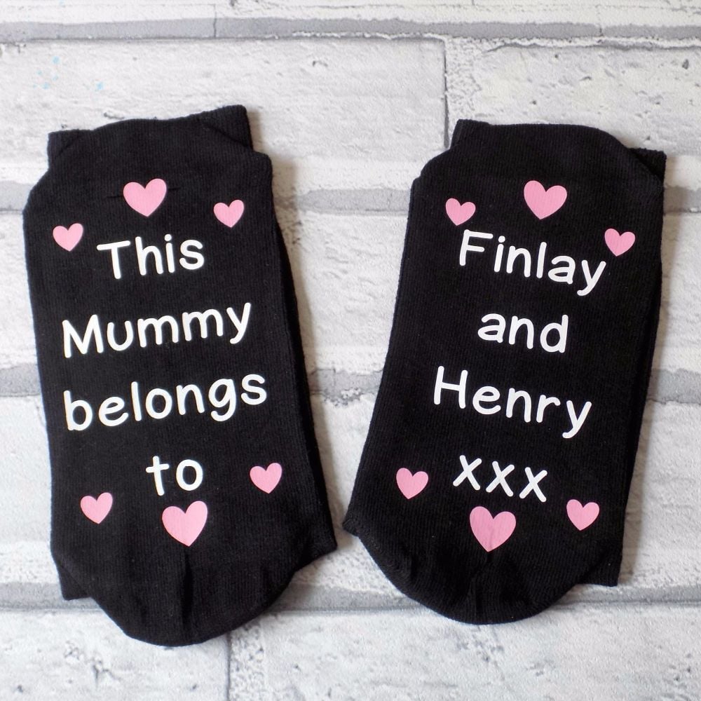 This Mummy / Nanna etc Belongs To Personalised Socks