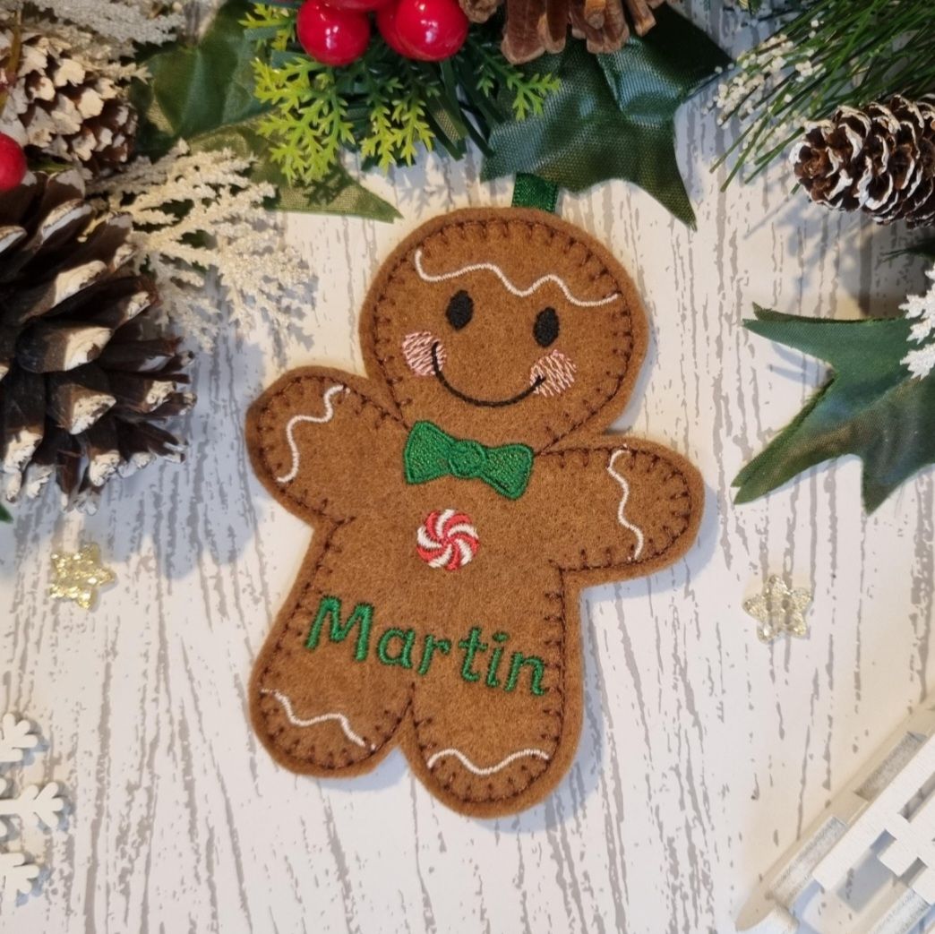 Gingerbread Man Personalised Christmas Ornament