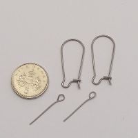 (EW 04) Ear Wire - Kidney - 25mm (x6)