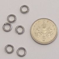 (JR 22)Stainless Steel Jump Rings - 6mm x 1.2mm (x100)