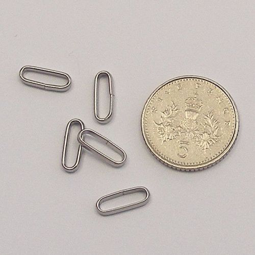 <!--050-->Stainless Steel Rectangle Jump rings - 10mm (x25)